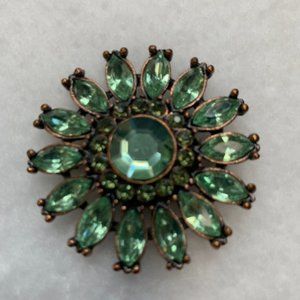 Vintage Green Lucite Brooch